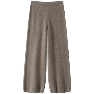 十二篮羊毛舒适直筒阔腿裤