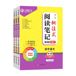 2025三次方初中语文批注式阅读理解笔记初中一二三年级中考全一册专项强化训练书七八九年级课内外组合阅读公式法阅读理解答题模版
