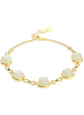 石方界和田玉五福手链