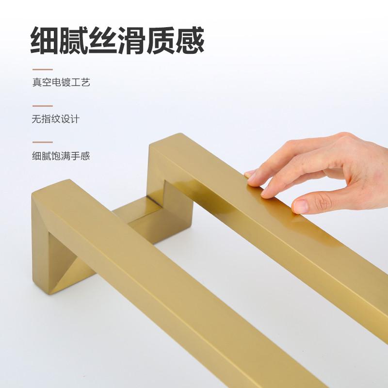 玻璃门拉手方管双弯黑色不锈钢灰色黑钛金玫瑰金有框木门拐角把手