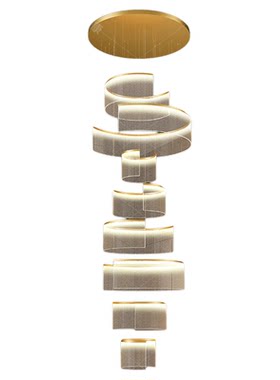 复式楼挑空客厅吊灯2025新款