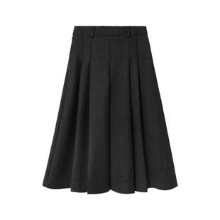 OMITI省略 e.系列 高阶七分A摆阔腿裙裤百搭休闲裤女 抗皱垂挺