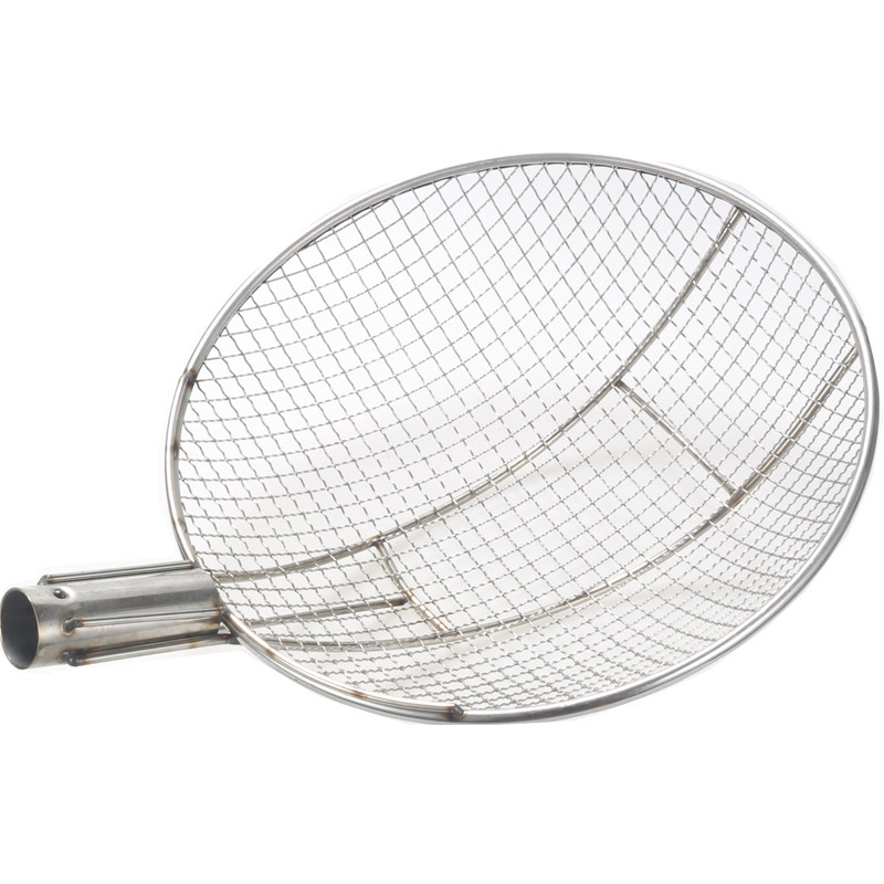 漏勺大号 炒栗子笊篱大眼木手柄不锈钢过滤捞篱食堂.筛板栗包邮