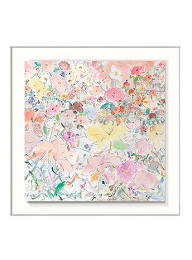 繁花绘梦 现代简约客厅装饰画高级感花卉餐厅挂画抽象样板间壁画