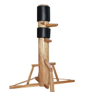 成人咏春拳立式三角支架木人桩散打练武实木拳击柱武术器材击打桩