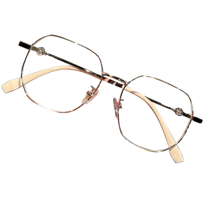 韩系金丝近视眼镜女可配度数