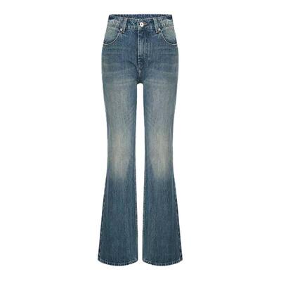 concise-white水洗牛仔喇叭裤