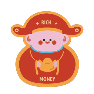 丸塔实验创意撞色国潮小神仙抱枕发财被爱布艺挂件收纳筐新春礼AC