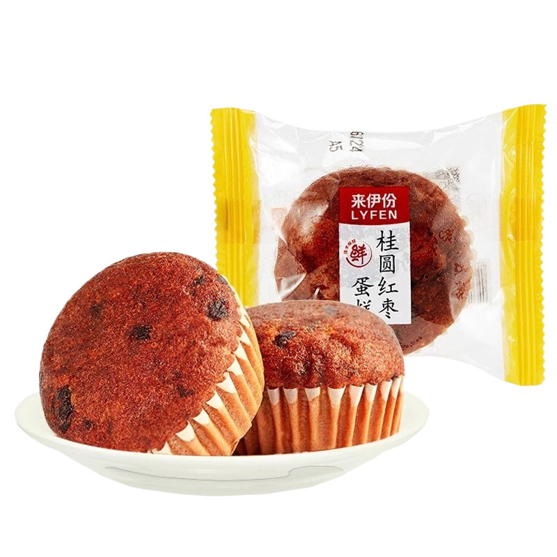 来伊份桂圆红枣蛋糕520g盒装营养早餐糕点心小吃下午茶休闲零食品