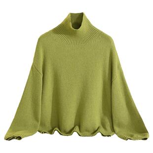 奥莱专柜品牌撤柜正品 HZ冬装2025新款 时髦感长袖羊毛软糯毛衣女