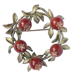 MichaelMichaud石榴胸针女胸花小众设计高端配饰复古礼物女生