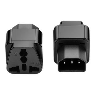 PDU专用转换插头服务器IEC320-C14插座UPS C13品字孔插头转换器