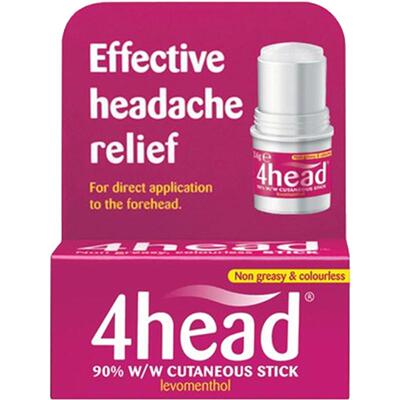 4HEAD英国天然薄荷头疼棒3.6g缓解止痛进口正品官方原装偏头痛