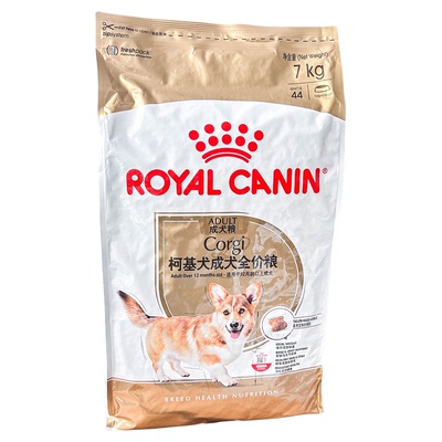 皇家CGA25狗粮柯基狗粮3KG/7KG成犬粮中型犬柯基专用品种粮