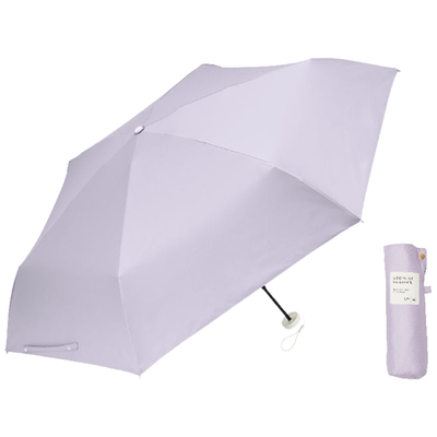 日本Waterfront印花黑胶晴雨伞防晒防雨遮阳伞女轻便折叠防紫外线