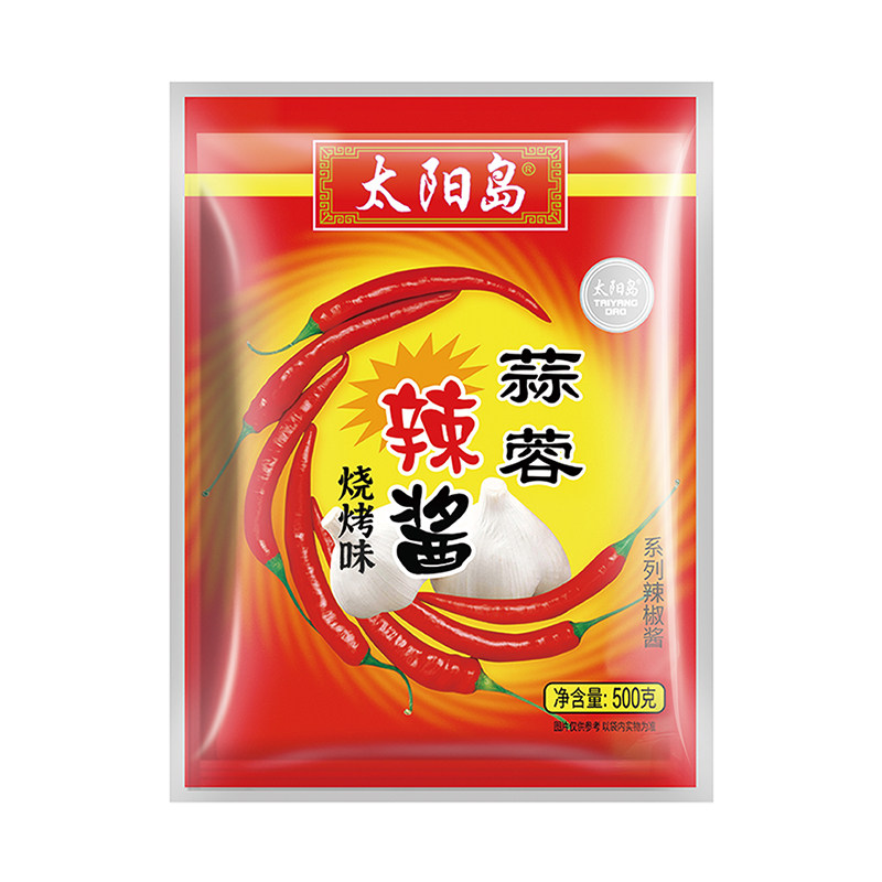 500g袋装蒜蓉辣酱太阳岛烤冷面