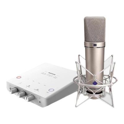 迷笛Midiplus R2电脑外置声卡套装网红直播唱歌录音专业主播设备