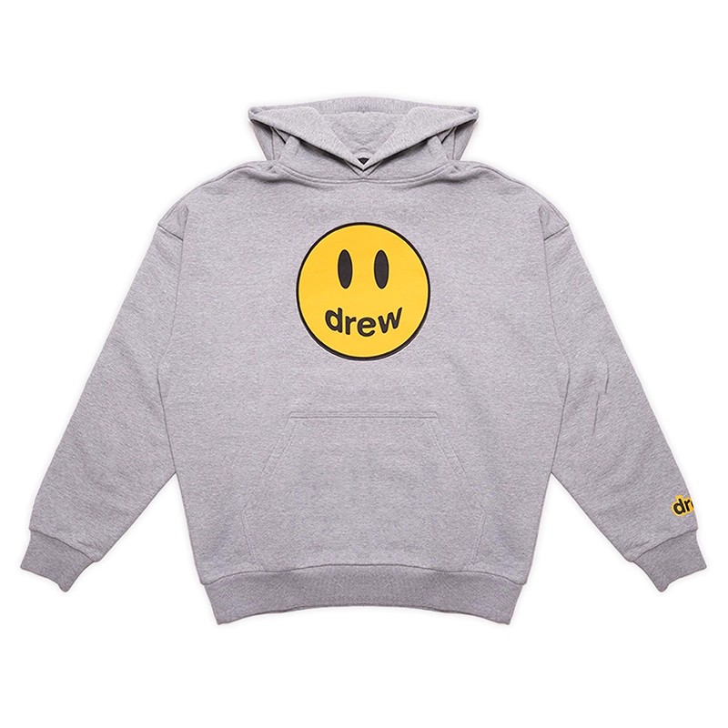 【官方正品】drew house经典笑脸麻灰色连帽卫衣26夏季男女同款
