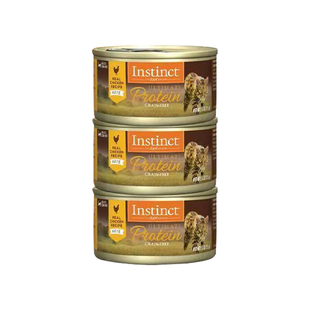 Instinct天然百利进口高蛋白无谷鸡肉全价猫主食罐头低敏湿粮156g