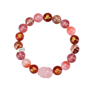 十二生肖马年本命年手串2026马三合六合手链天然水晶貔貅招财手串