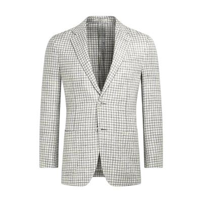 Suitsupply浅灰色丝麻混纺西服