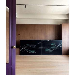 饰画张涉嫌松树油画挂画客厅挂画现代大幅 6艺术微喷装 crisis art