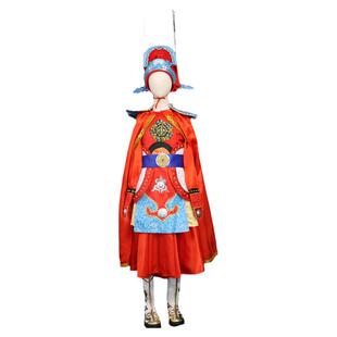 租赁儿童礼服女童歌唱杨门女将花木兰刀马旦巾帼英雄古装演出服装