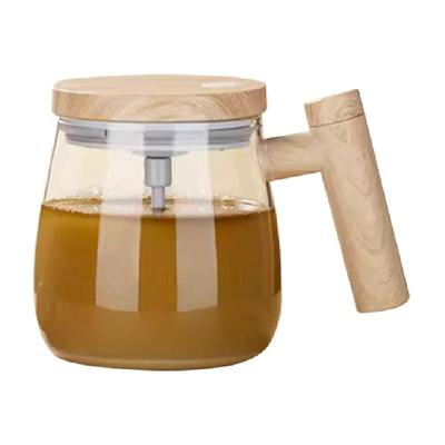 几物森林玻璃自动搅拌咖啡杯