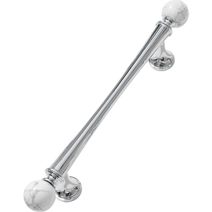 法式亮银色拉手黄铜衣柜门水晶圆球大理石抽屉厨房中古风橱柜把手