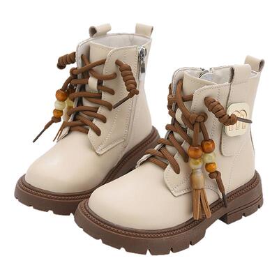 女童秋冬加绒保暖马丁靴