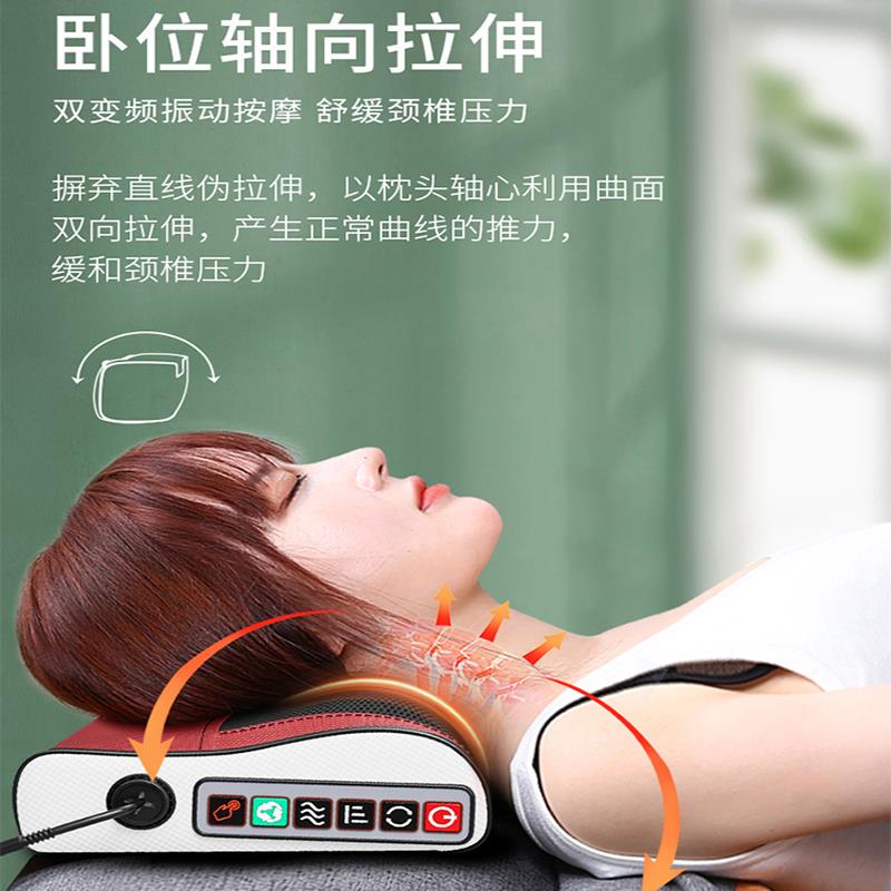 全自动颈椎按摩器颈部腰部背部家用电动多功能按摩枕靠垫肩颈揉捏