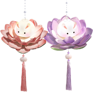 2026新年手提灯笼儿童兔子花灯手工diy制作材料包小朋友马年新款