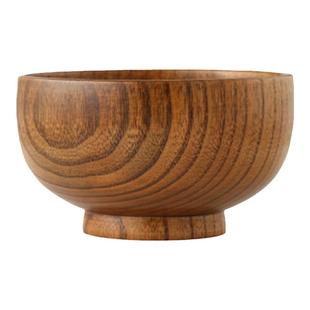 日式酸枣木碗成人儿童宝宝小饭碗大号水果碗沙拉碗汤碗木头泡面碗