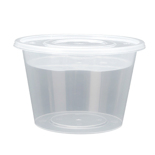 圆形800ML一次性餐盒塑料打包加厚透明外卖饭盒带盖快餐便当汤碗