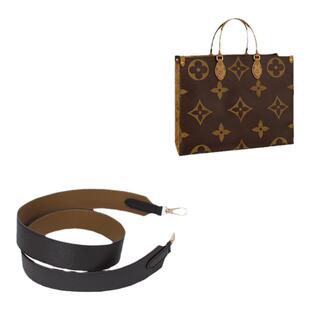 KINGS IN BAG皇冠适用于LV onthego托特包腋下/斜跨改造牛皮肩带