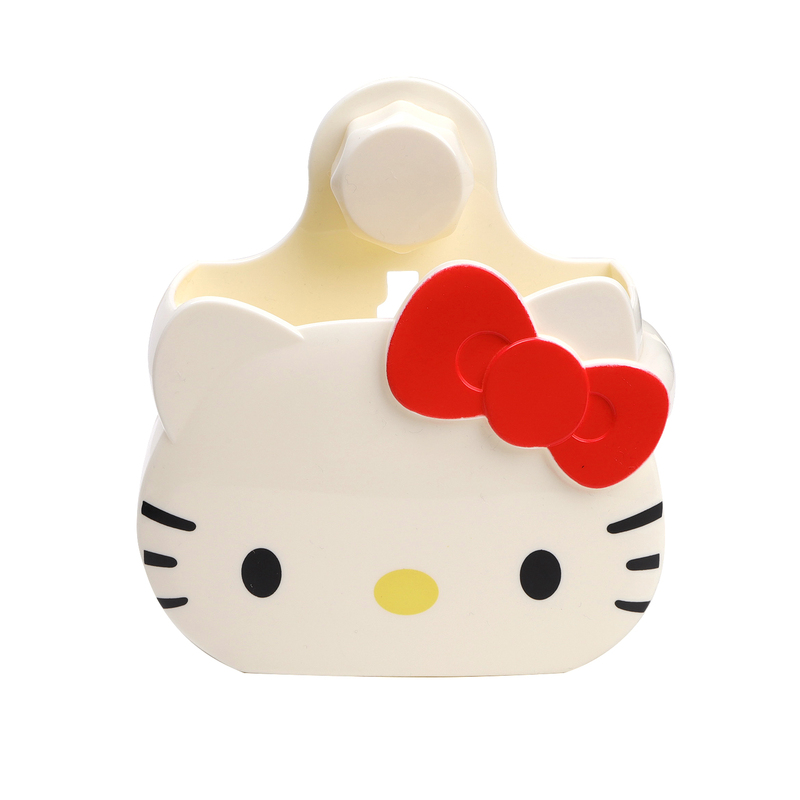 馨帮帮杂货铺 创意可爱卡通猫塑料牙刷架无痕免打孔牙具座置物架
