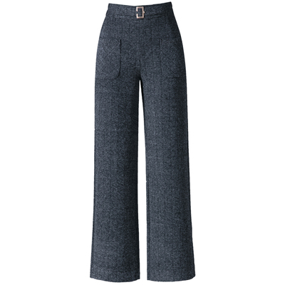 高腰显瘦百搭柔软保暖阔腿裤