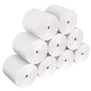 齐心无卷芯热敏收银纸57x50打印纸80x80热敏卷纸80*60整箱58mm美团外卖订单餐厅超市后厨单据打印纸80mm小票