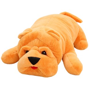 沙皮狗公仔皱皮狗玩偶趴趴狗抱枕睡觉布娃娃毛绒玩具儿童礼物女生