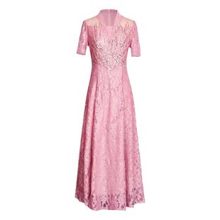 名兰世家婚宴妈妈礼服喜婆婆婚礼喜服长裙新款蕾丝连衣裙高端原创