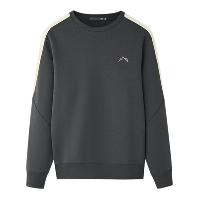 海澜之家文字刺绣弹力圆领卫衣男