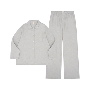 FORRETRO 24AW 秋冬磨毛系列休闲家居套装 浅灰色 男女同款