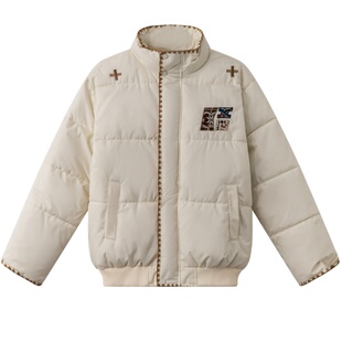 国潮超好看棉衣外套女2025新款冬季宽松复古棉袄加厚保暖白色棉服