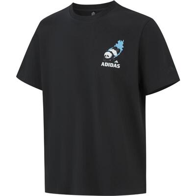 滔搏adidas阿迪达斯男子印花运动休闲宽松短袖圆领T恤KC0975