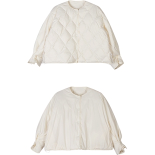 江南布衣童装菱形正反可穿轻薄短款羽绒服秋冬女童儿童jnbybyjnby