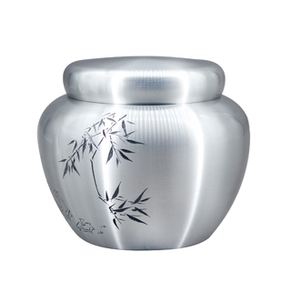 纯锡茶罐闲庭影本色中式密封保鲜个旧制复古风手刻金属罐茶叶
