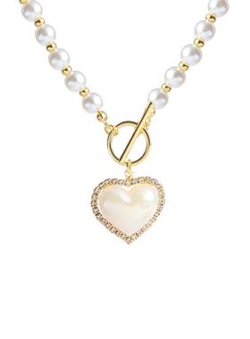 高级感甜酷爱心珍珠项链女夏颈链