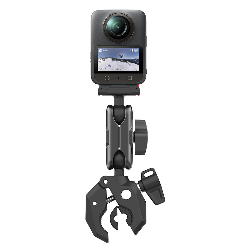 骑行支架摩托车自行车适用dji大疆Osmo360配件全景运动相机车管夹大力夹固定夹必买必备拍摄配件