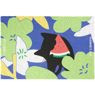 暖藻张乐陆么么黑联名门口地垫进门脚垫家用可爱入户门垫防滑丝圈