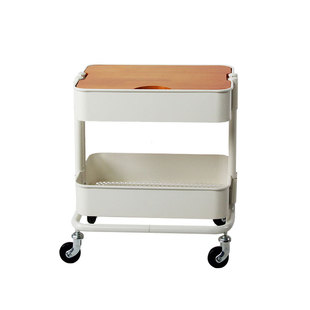 北欧两层拉斯克可移动小推车置物架带轮桌下收纳车手推车整理架子